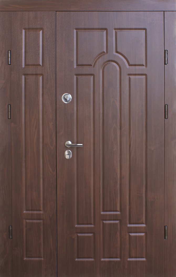 Вхідні двері Форт серія Тріо модель Класик полуторні, 2050*1200, Праве