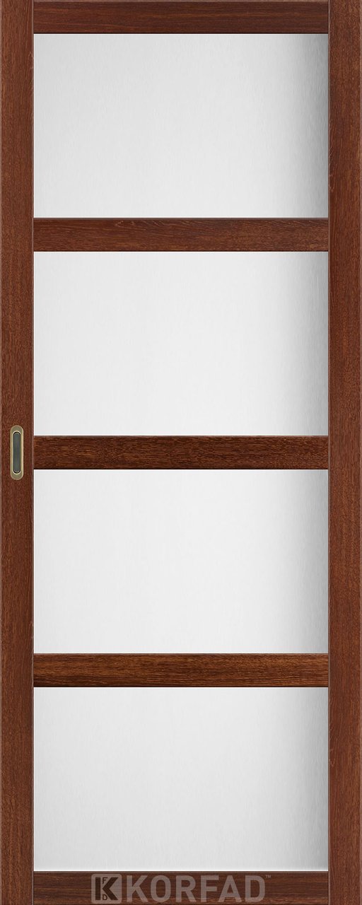 Міжкімнатні двері Korfad колекція Bella модель BL-01, Горіх, Сатин білий, Горіх