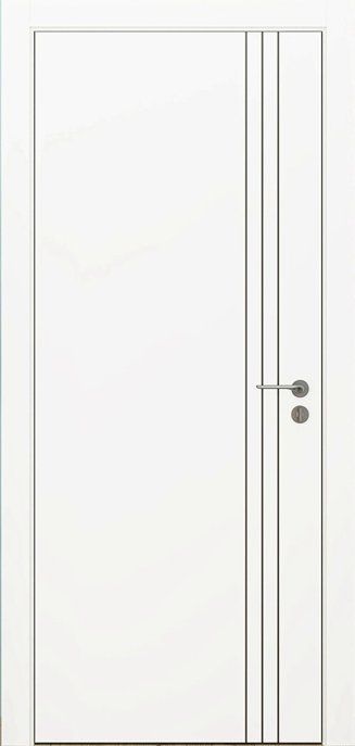 Міжкімнатні двері Omega серія Lines модель L7, Білий, Білий