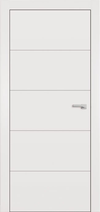 Міжкімнатні двері Omega серія Lines модель F5, Білий, Білий