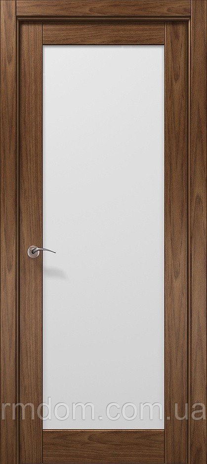Міжкімнатні двері Папа Карло Cosmopolitan CP-01, Горіх італійський, Сатин білий, Горіх італійський