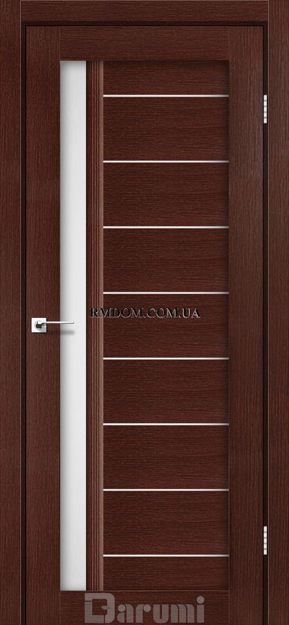 Міжкімнатні двері Darumi модель Bordo, Венге панга, Сатин білий, Венге панга
