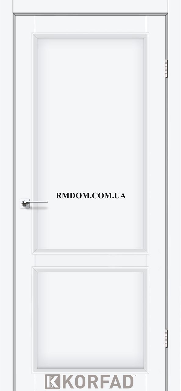 Міжкімнатні двері Korfad Classico-03, Білий перламутр, Білий перламутр