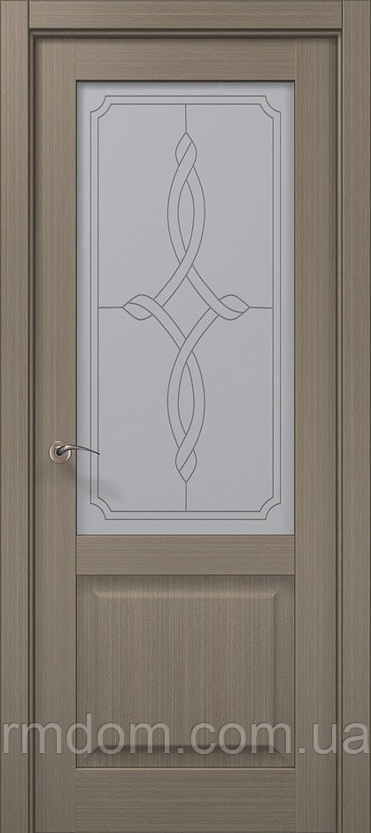 Міжкімнатні двері Папа Карло Cosmopolitan CP-511, Сандалове дерево, Сатин білий, Сандалове дерево