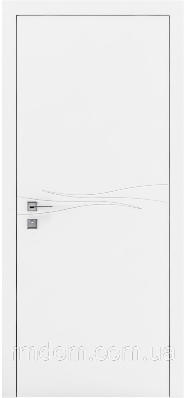Міжкімнатні двері Rodos колекція Cortes модель Prima 2, Білий матовий