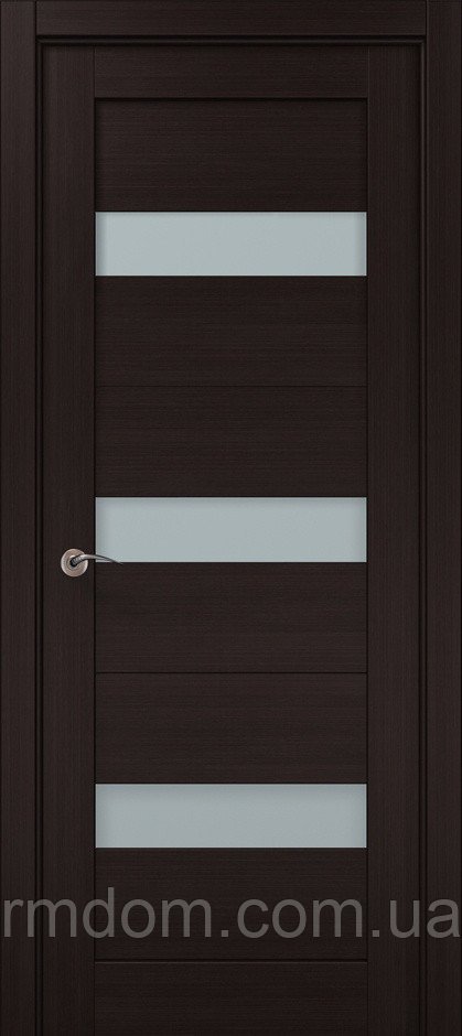 Міжкімнатні двері Папа Карло Millenium ML 23, Венге, Сатин білий, Венге