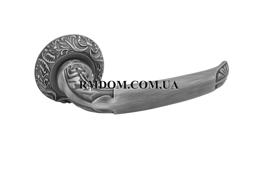 Дверна ручка Safita Анже 025 R08, Античне срібло, У колір ручки