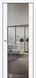 Міжкімнатні двері Korfad Sanremo-01 із дзеркалом, Білий перламутр, Срібний, Білий перламутр