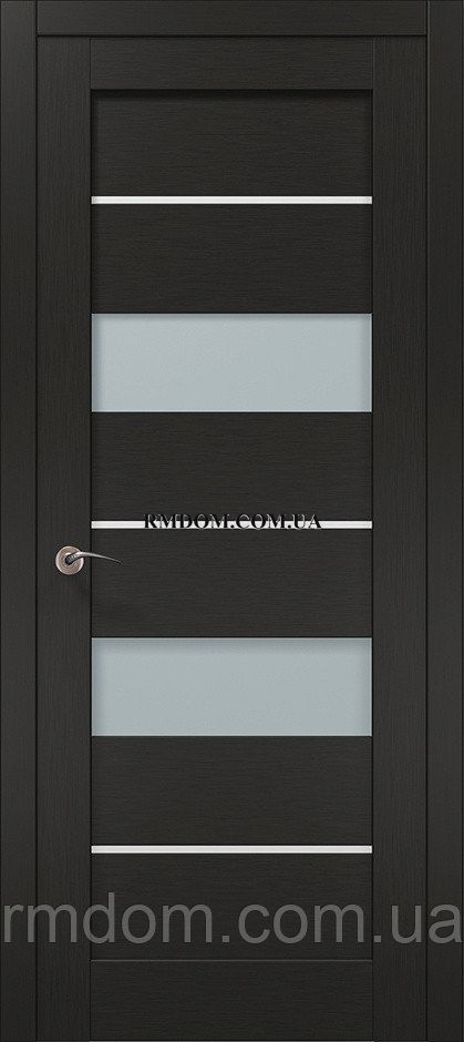 Міжкімнатні двері Папа Карло Millenium ML 41AL, Шовк графіт, Сатин білий, Шовк графіт