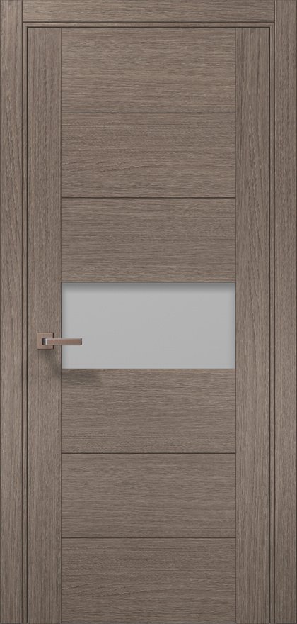 Міжкімнатні двері Папа Карло модель Trend 08, Дуб сірий брашований, Сатин білий