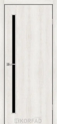 Міжкімнатні двері Korfad Express Canto Corner Glass-03, Ясен шовковий, Чорний, Ясен шовковий