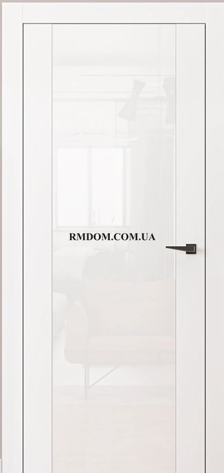 Міжкімнатні двері Omega серія Art Vision модель А4, Білий, Білий, Сірий, Чорний