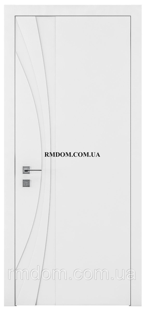Міжкімнатні двері Rodos колекція Cortes модель Prima 7, Білий матовий, Білий матовий