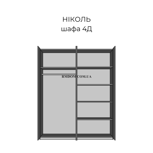 Шафа Ніколь 4Д , Біле дерево, Біле дерево, Білий, Патіна