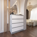 Комод Індастріал 4Ш*800, Ательє світлий, Білий, Ательє світлий