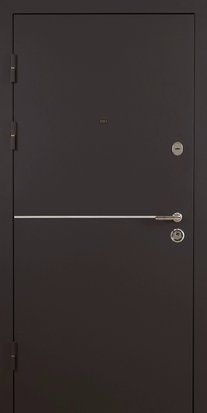 Вхідні двері Abwehr Defender Solid 76 (RAL 8019), 2050*860, Ліве
