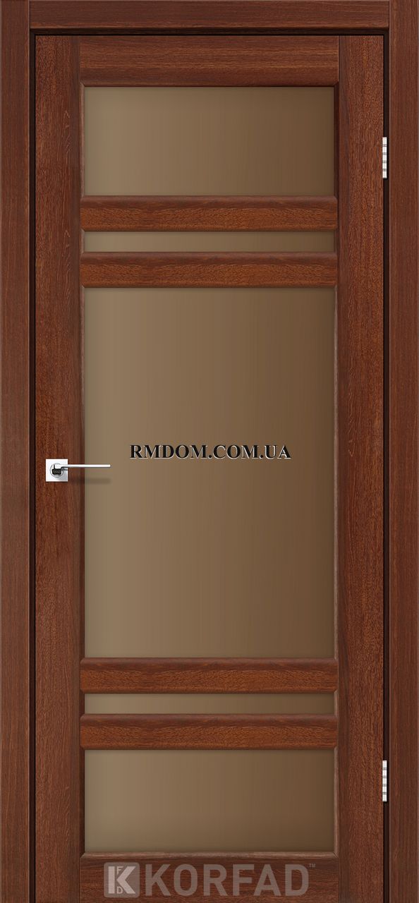 Міжкімнатні двері Korfad колекція Tivoli модель TV-06, Горіх, Бронзовий