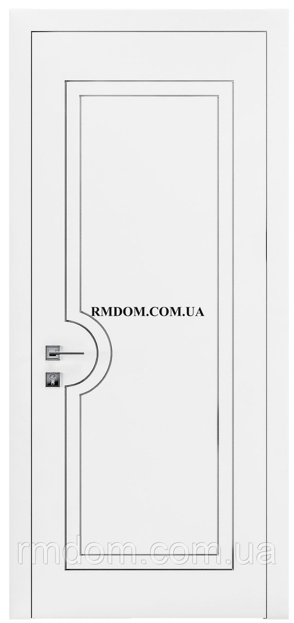 Міжкімнатні двері Rodos колекція Cortes модель Prima 10, Білий матовий, Білий матовий