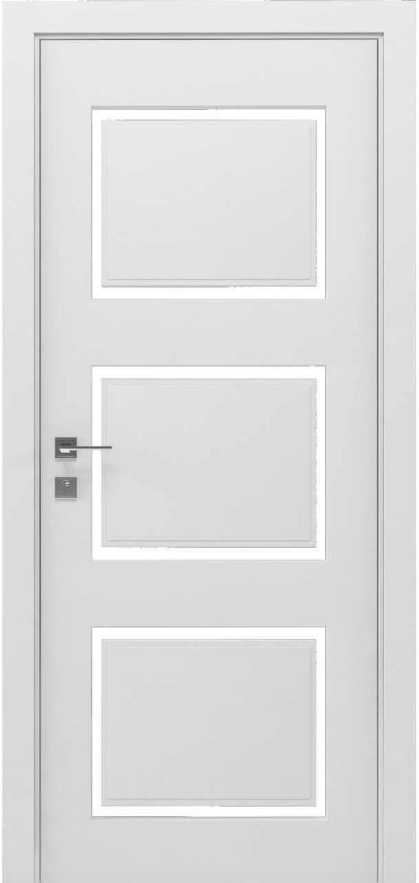 Міжкімнатні двері Rodos колекція Cortes модель Dolce 3, Білий матовий, Сатин білий