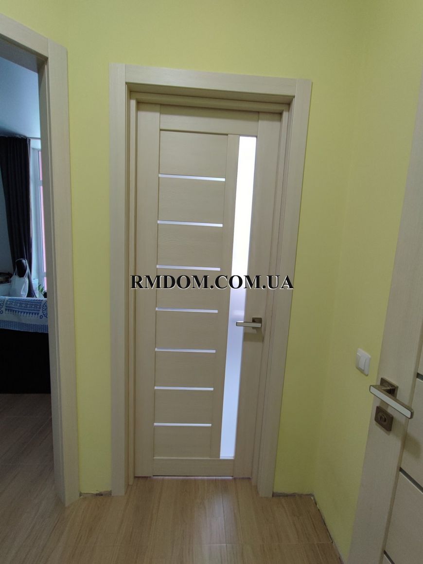 Міжкімнатні двері StilDoors модель London, Вільха класична, Сатин білий, Вільха класична
