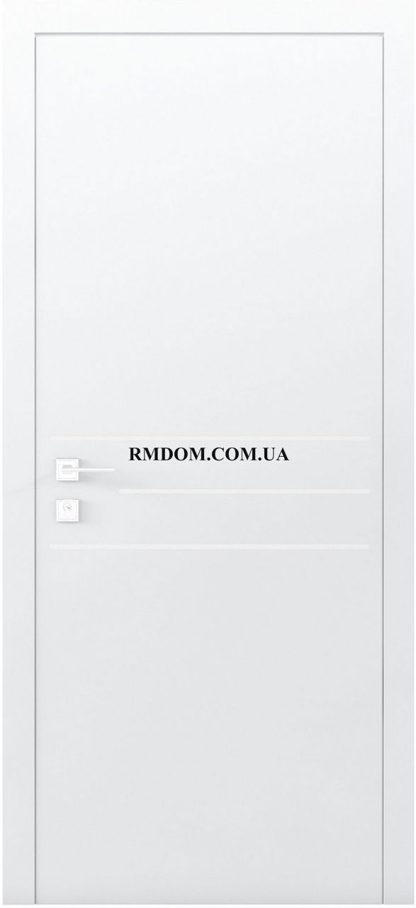 Міжкімнатні двері Rodos колекція Cortes модель Prima 3G, Білий матовий, Білий матовий