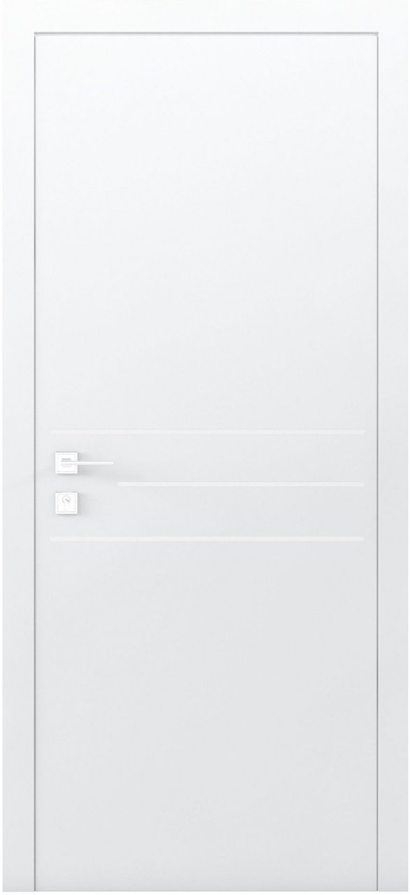 Міжкімнатні двері Rodos колекція Cortes модель Prima 3G, Білий матовий