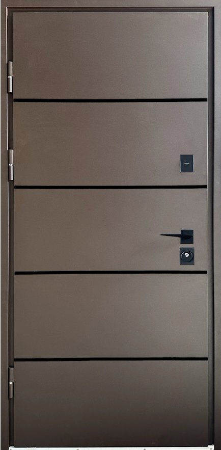 Вхідні двері Redfort колекція Стріт модель Браун Люкс (метал-МДФ), 2040*860, Ліве