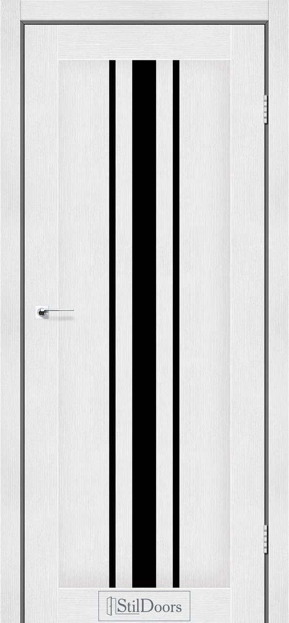 Міжкімнатні двері StilDoors модель Arizona, Біле дерево, Чорний