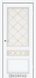 Міжкімнатні двері Korfad Classico-05, Білий перламутр, Сатин білий, Білий перламутр