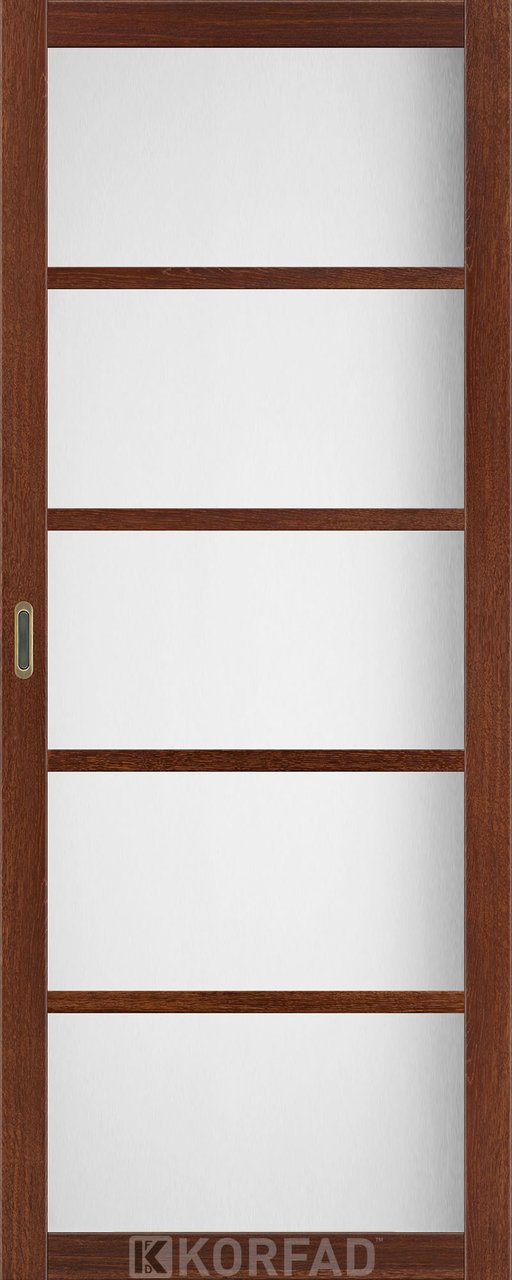 Міжкімнатні двері Korfad колекція Bella модель BL-02, Горіх, Сатин білий, Горіх
