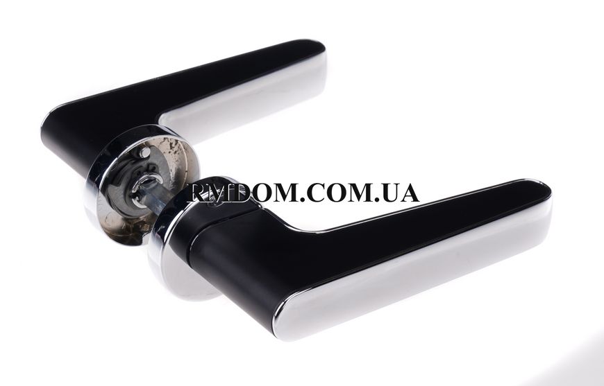 Дверна ручка Convex модель 2015, Чорний матовий, Хром