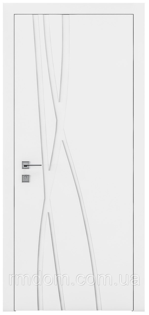 Міжкімнатні двері Rodos колекція Cortes модель Prima 14, Білий матовий