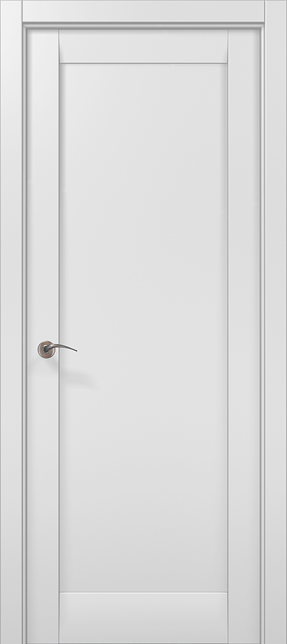 Міжкімнатні двері Папа Карло Millenium ML 00F, Білий матовий, Білий матовий