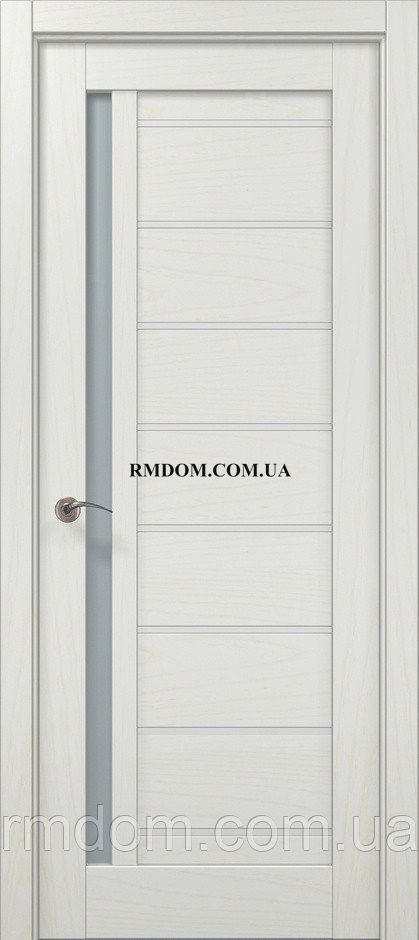 Міжкімнатні двері Папа Карло Millenium ML 46AL, Ясен білий, Сатин білий, Ясен білий