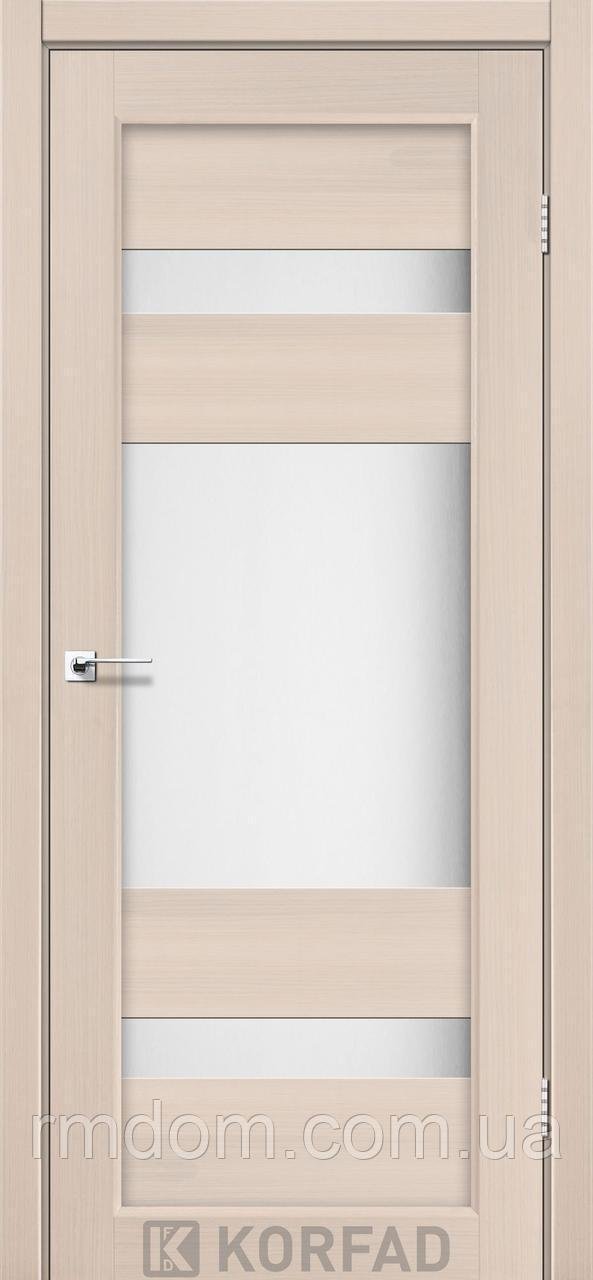 Межкомнатные двери Korfad модель Parma PM-01, Дуб беленый, Сатин белый