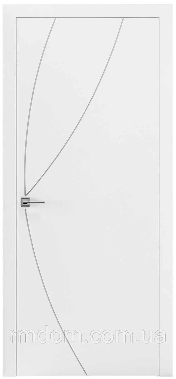 Міжкімнатні двері Rodos колекція Cortes модель Prima 17, Білий матовий