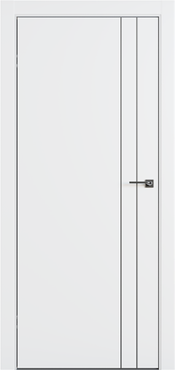 Міжкімнатні двері Omega Lines L10, Білий, Чорний, Білий