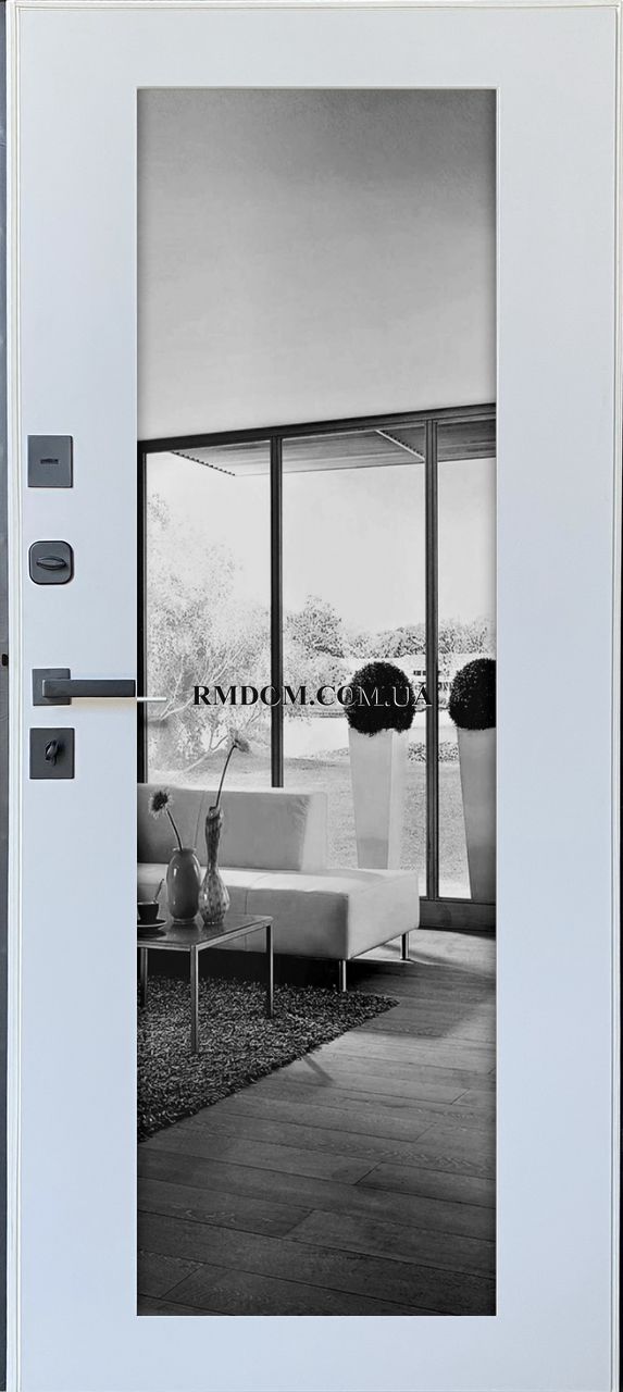 Вхідні двері Redfort колекція Еліт+ модель Кристал із дзеркалом, 2040*860, Ліве