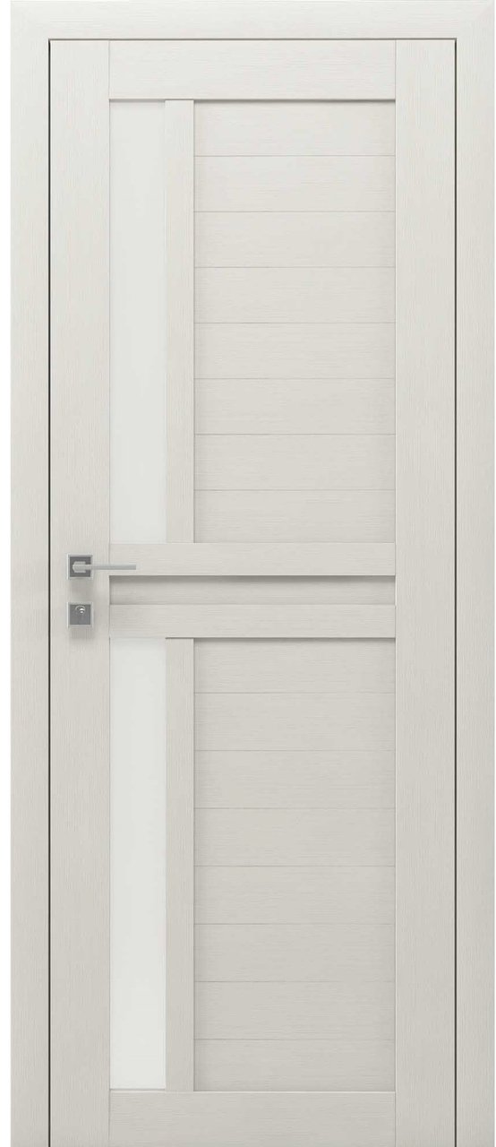 Міжкімнатні двері Rodos колекція Modern модель Alfa, Каштан беж, Сатин білий