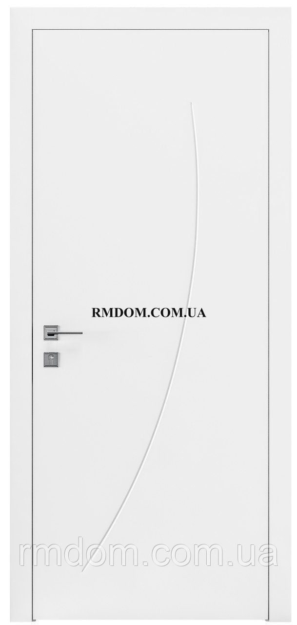 Міжкімнатні двері Rodos колекція Cortes модель Prima 19, Білий матовий, Білий матовий