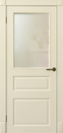 Міжкімнатні двері Omega серія Amore Classic модель Лондон ПО, Колір RAL, Сатин білий, Колір RAL