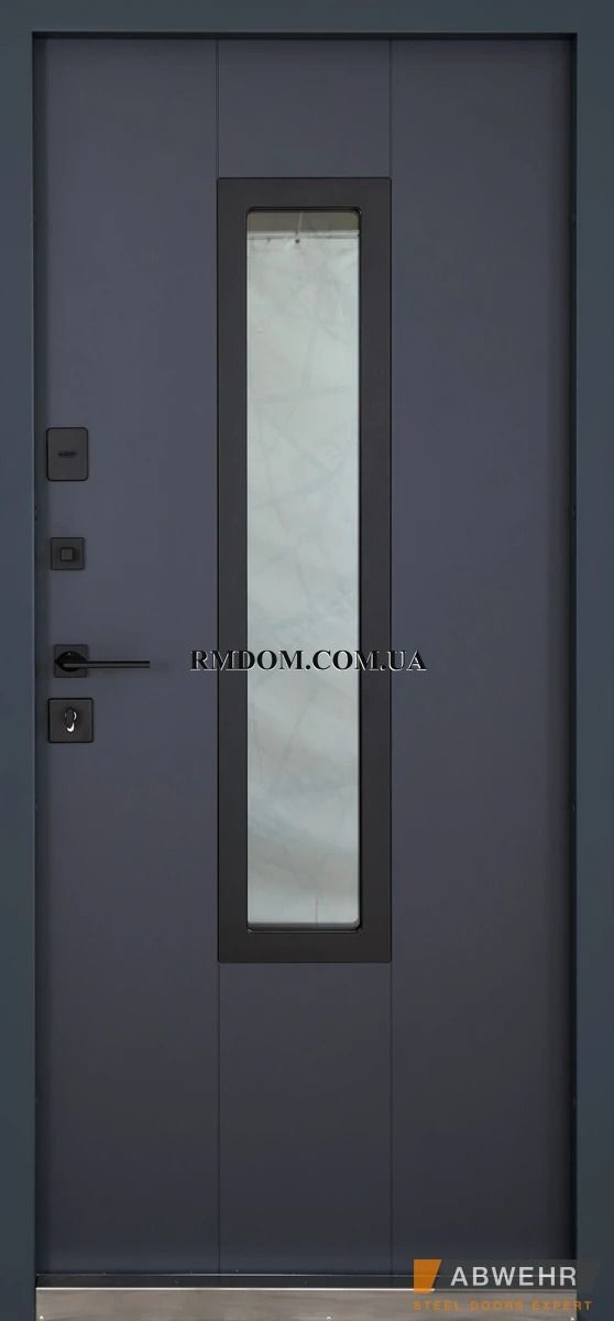 Вхідні двері Abwehr серія Bionica 2 модель Olimpia Glass LP-3, 2050*860, Ліве