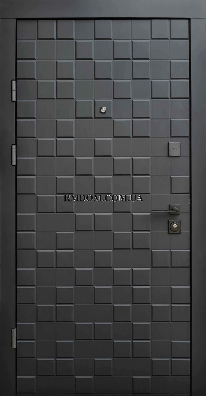Вхідні двері Qdoors серія Ультра модель Онтаріо чорні, 2050*850, Ліве