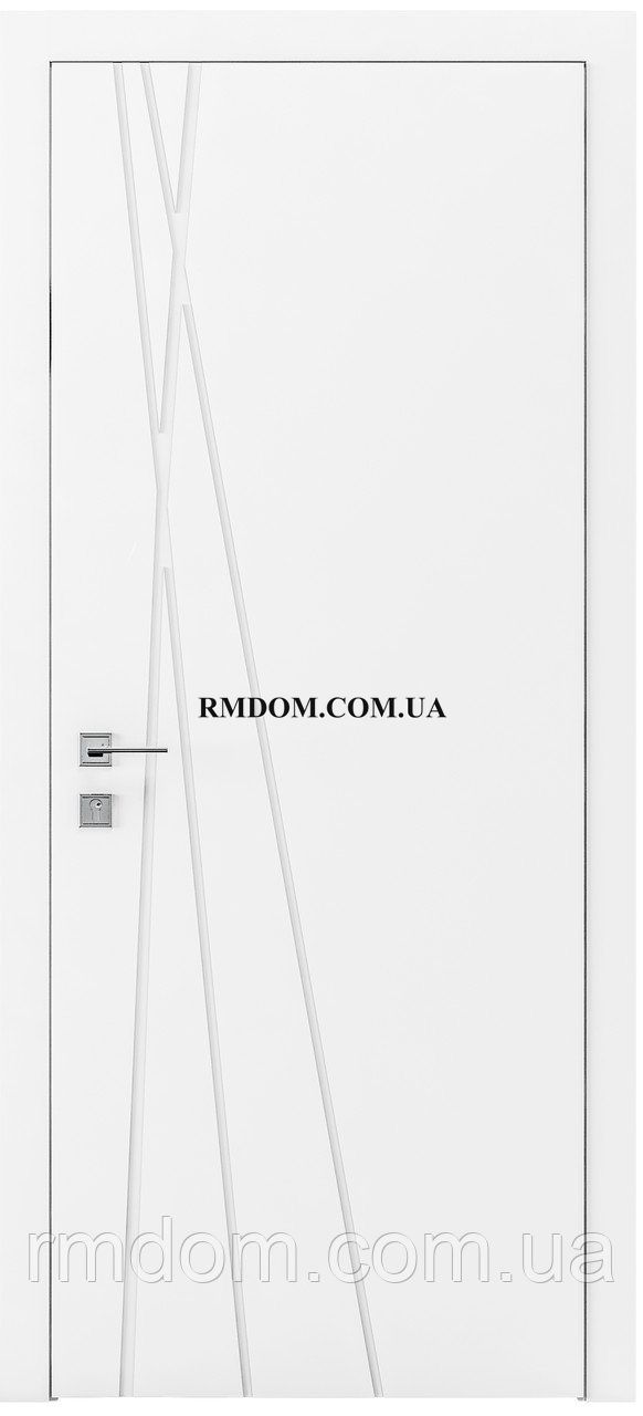 Міжкімнатні двері Rodos колекція Cortes модель Prima 21, Білий матовий, Білий матовий