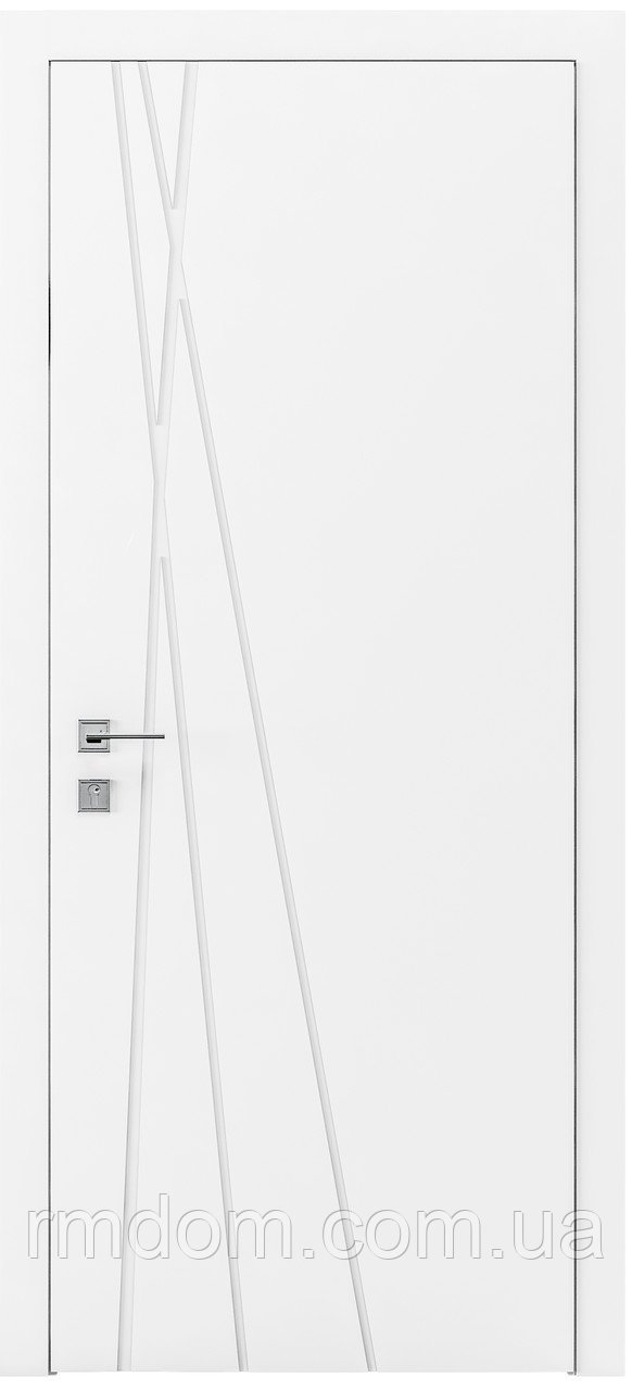 Міжкімнатні двері Rodos колекція Cortes модель Prima 21, Білий матовий