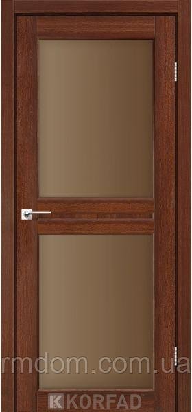 Межкомнатные двери Korfad коллекция Milano модель ML-07, Орех, Бронзовый