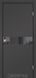 Міжкімнатні двері Korfad модель Glass Loft Plato-01, Super PET антрацит, Чорний, У колір полотна, Super PET антрацит