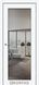Міжкімнатні двері Korfad Sanvito-01 із дзеркалом, Білий перламутр, Срібний, Білий перламутр