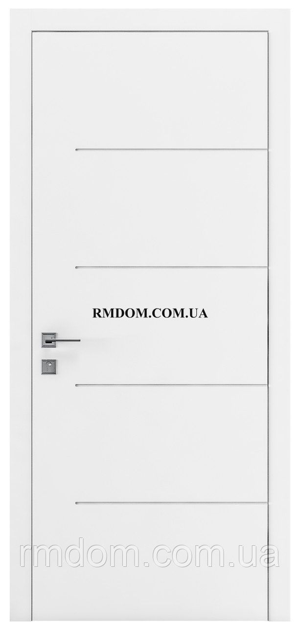 Міжкімнатні двері Rodos колекція Cortes модель Prima 23, Білий матовий, Білий матовий