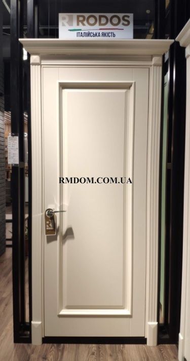 Міжкімнатні двері Rodos колекція Siena модель Asti глухі, Білий матовий, Без скла, Білий матовий